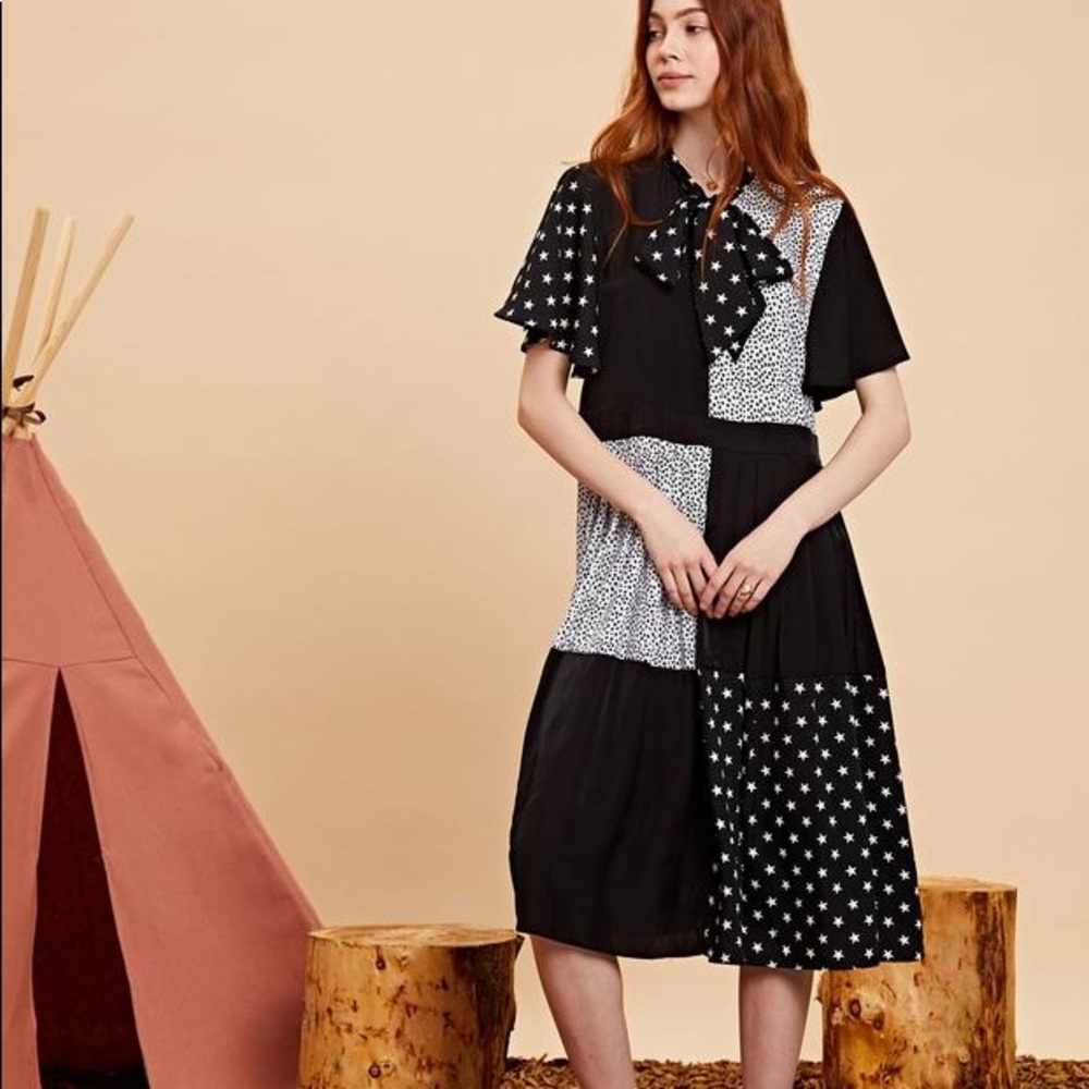 Sister Jane Pathfinder Pleated Midi Dress